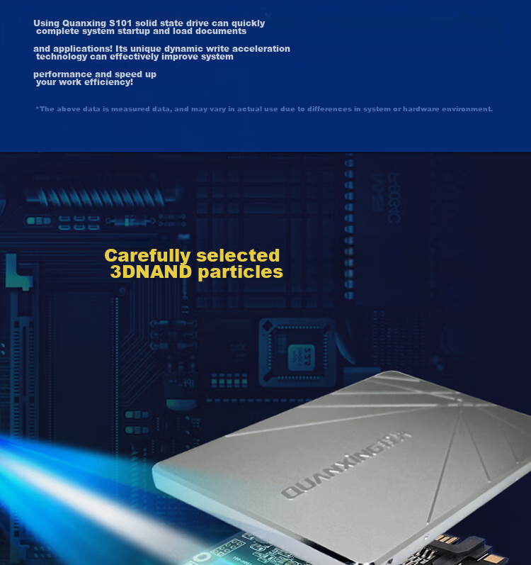 QUANXING 256GB SSD TLC NAND SATA 3.0 Interface Read Speed up to 500MB/s Compatible with Desktop/laptop S101 4