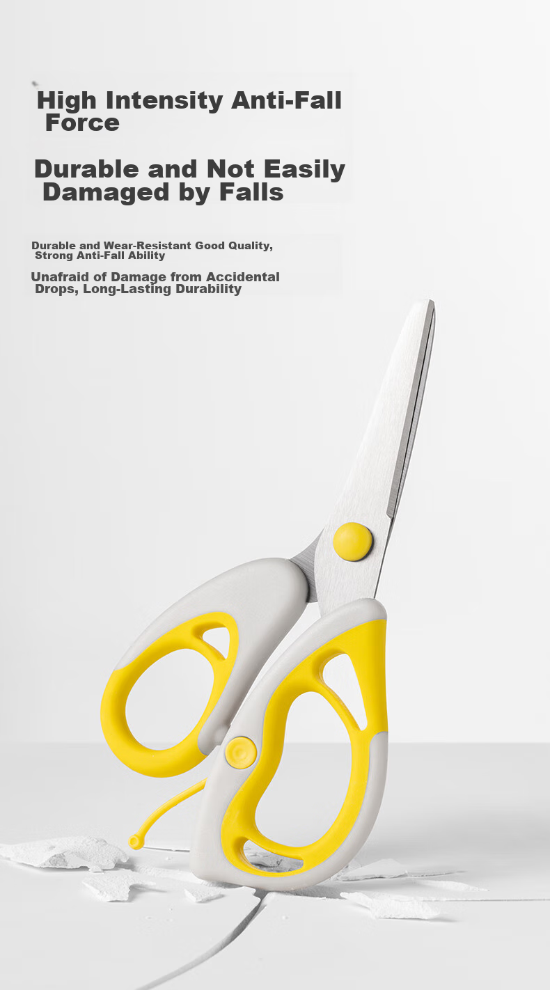 LUSN Stainless Steel Baby Food Scissors, Can Cut Meat, Portable for Takeaway, Infant-Specific Food Grinding Tool Set 6