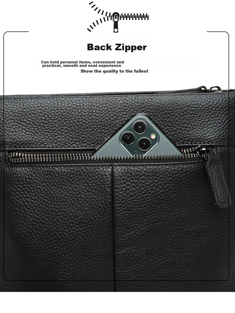 CROCODILE Top-Grain Leather Shoulder Bag, Men's Business Casual Crossbody Bag, Gift for Boyfriend, 2259 12