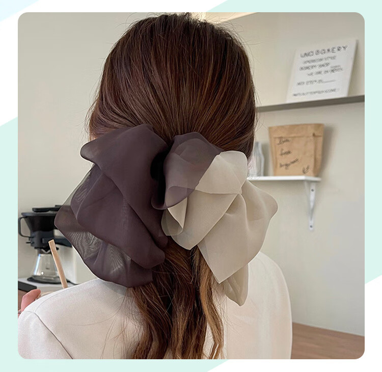 CHIMERA Elegant Back-Of Barrette, Gentle Wrinkle Half-Up Hair Clip, Spring Hair Accessory, Women's Birthday Gift 18