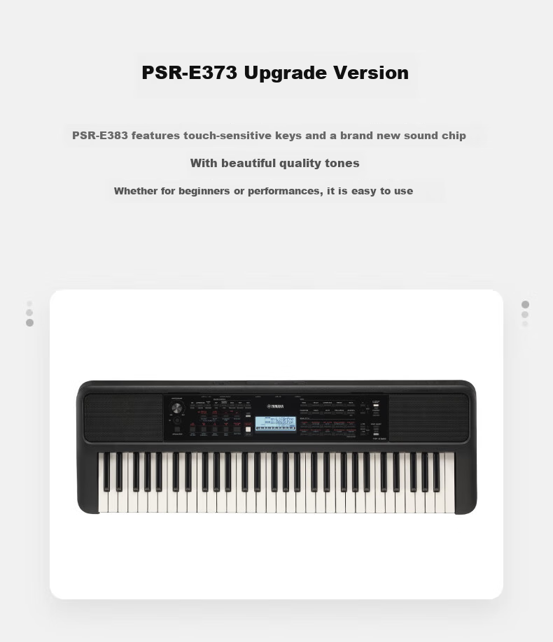 YAMAHA PSR-E383, Children's And Adult's Entertainment And Learning Professional Performance Teaching Weighted Keyboard Electronic Piano, 61 Keys 3