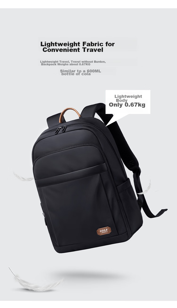 GOLF Laptop Backpack for Men, 15.6/16 Inch Notebook Bag, Contrasting Color Handheld Business Travel Schoolbag 15