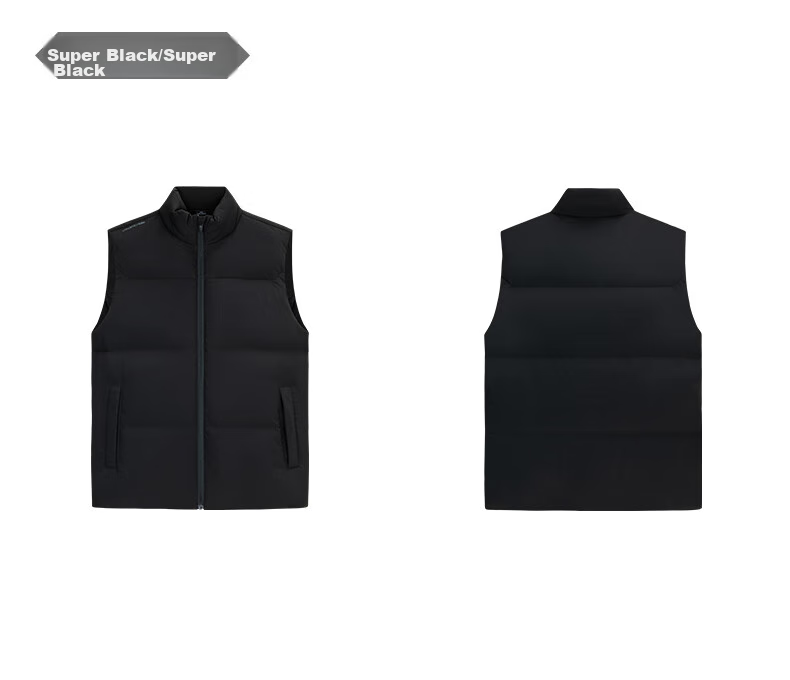 361° Men's Down Vest Autumn Winter New Waterproof Warm Sports Casual Running Stand Collar Jacket 652544401-4 35
