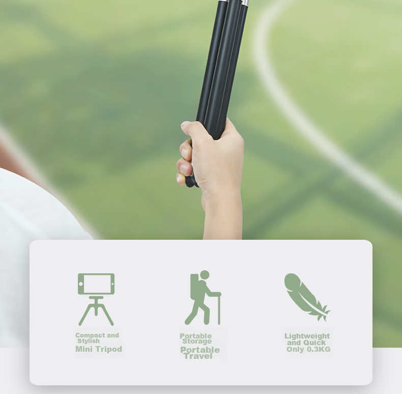 Fotopro FY583 Portable Multi-Purpose Tripod, Phone And Camera Photography Live Streaming Stand, Black/0.39KG 2