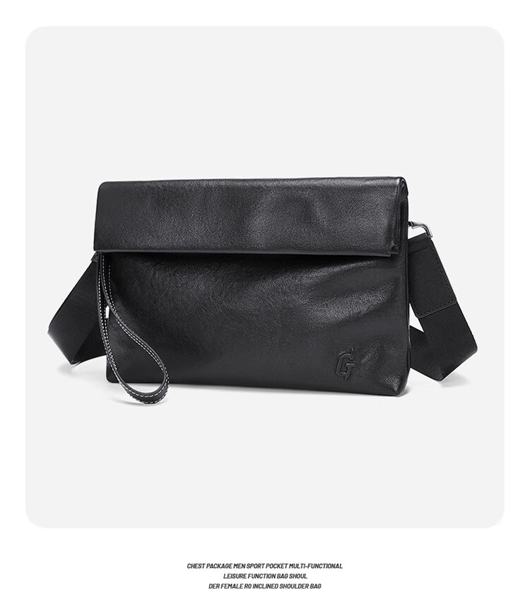 GOLF Shoulder Bag for Men, Top-Grain Leather Crossbody Bag with Multiple Card Slots, Handbag with Dual Use for Phone And IPad, Business Bag for Me 22