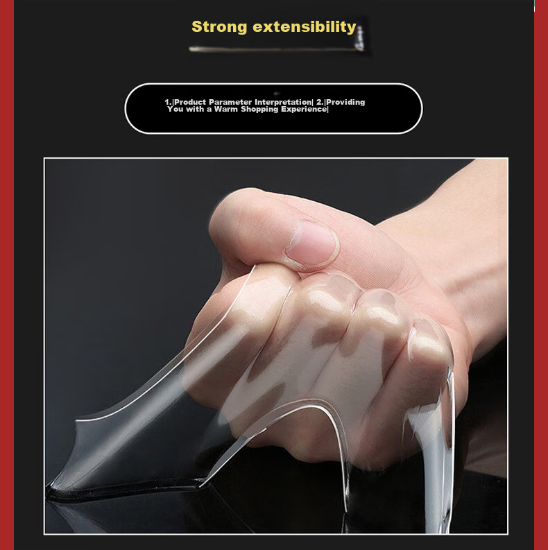 Ouliwen Transparent Tape, Nano High-Adhesion Strong Invisible Waterproof Double-Sided Tape, 50mm*3m*2mm 12
