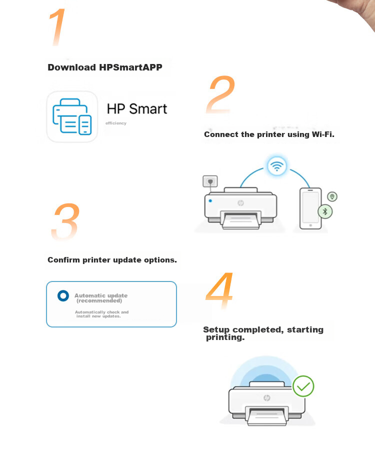HP 1008w Wireless Laser Printer, Compact Wireless Laser, Student Home Printing, Simple And Sleek 5