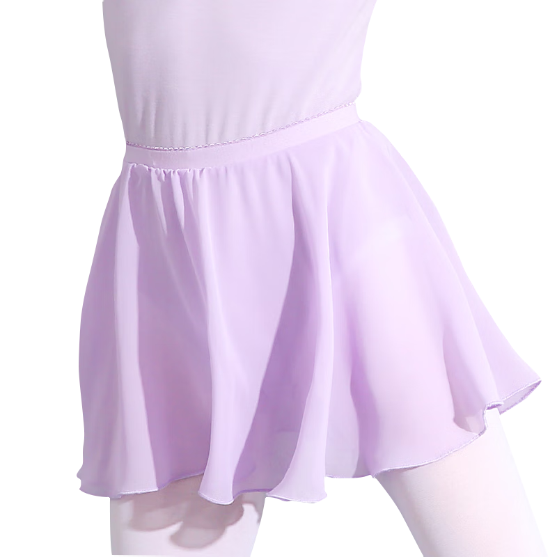 Zhiyouban Children's Dance Skirt, Girls' Half Skirt, Short Dance Skirt, Ballet Skirt, Half-Chiffon Skirt, Blue, L
