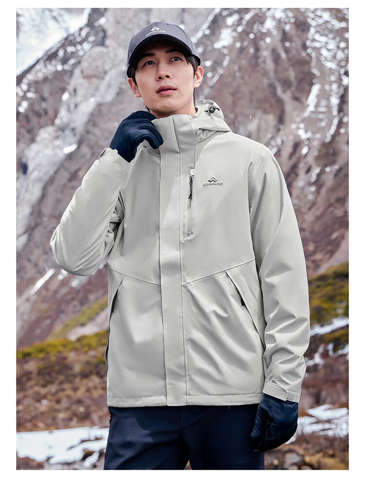 Pioneer Camp Outdoor Hardshell Jacket for Men, Autumn Windproof Waterproof Breathable Travel Hiking Mountaineering Wear-Resistant Coat 5