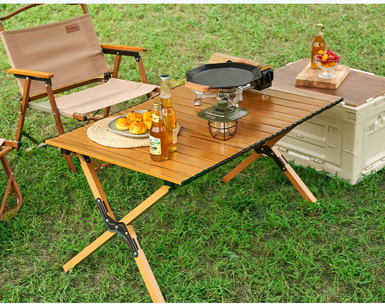 Suncojia Outdoor Portable Folding Table, Camping Egg Roll Table, Picnic Table And Chairs, Balcony Home Folding Table 8