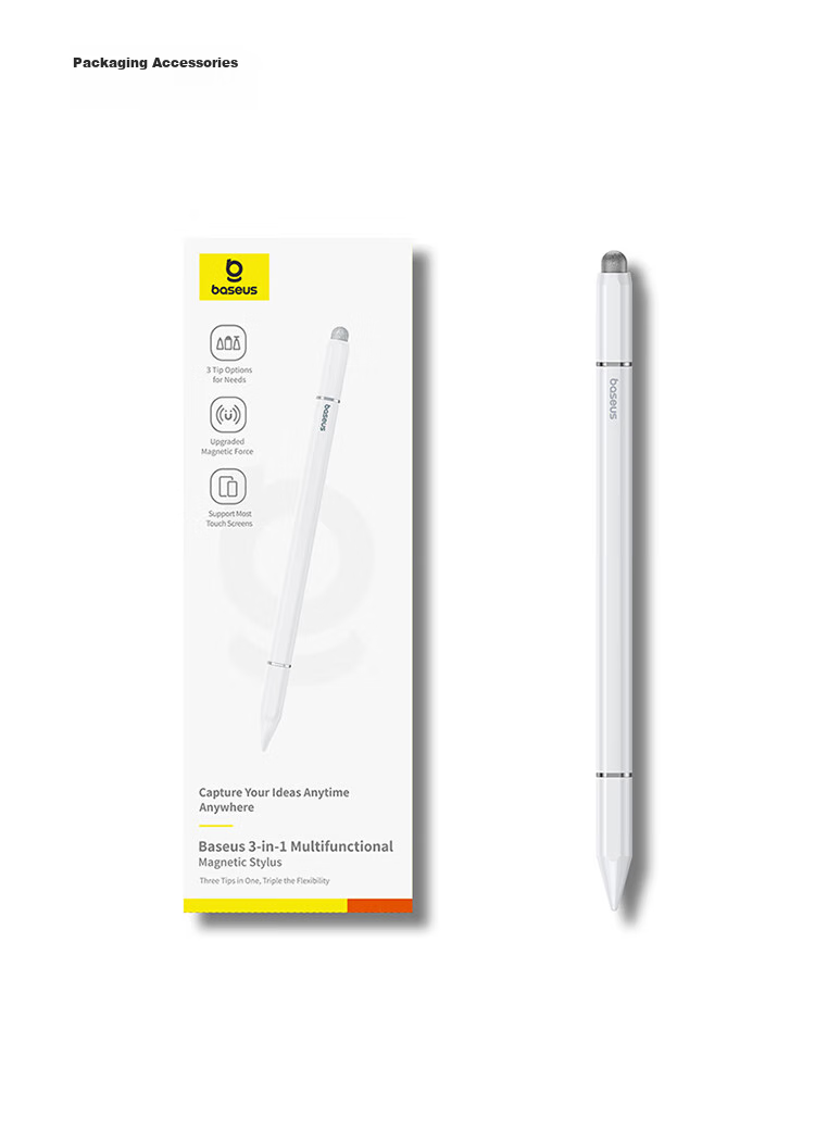 BASEUS Capacitive Stylus, Touchscreen Pen, Writing Pen, Switch Tablet Pen, Magnetic Phone Compatible, Suitable for 2026 IPad, Apple, Huawei, Xiaomi, Honor, Apple Pencil 19