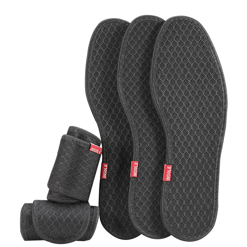 Bangnishi Jia 6 Pairs of Bamboo Charcoal Insoles, Odor-Resistant, Breathable, Sweat-Absorbing, Deodorizing, Fresh-Scented, for Men And Women, Suitable for Sports Leather Shoes in Summer