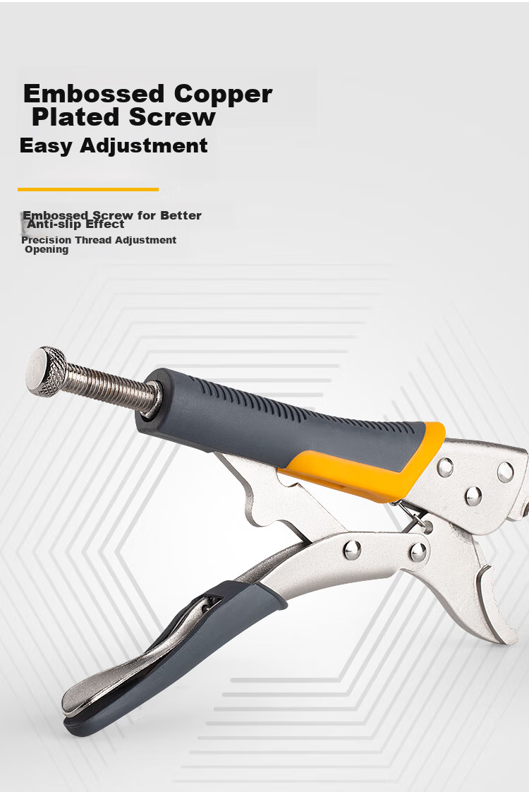 KELTONN Pliers, Round Jaw Heavy-Duty Pliers, 10 Inches with Blade, Holding Pliers, Fixed Pliers, Quick Release Clamping Tool, KT2703 5