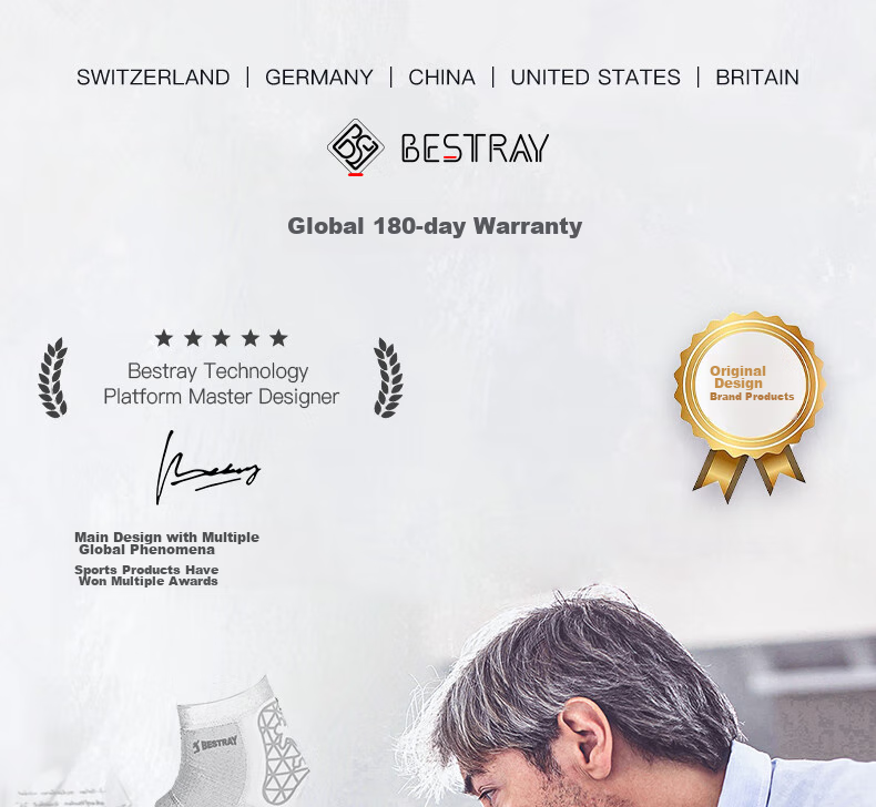 Bestray Ankle Support Brace for Sports, Sprain Prevention, Post-Injury Stabilization, Basketball, Soccer, Running, And Sprain Protectio 1