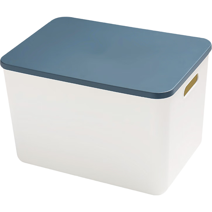 Baicaoyuan Storage Box, Desktop Medicine Organizer, Office Miscellaneous Item Container, Large Capacity Household Storage Basket, Bathroom Organizer, Teal Blue Color