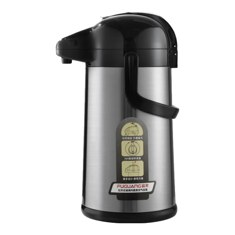 Fuguang Pressure Cooker Thermos, 2.2L Large Capacity Insulated Bottle, Pressure Pot for Home Use, Hot Water Bottle with Glass Inner Liner