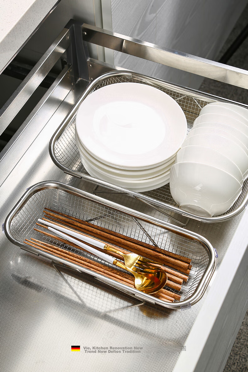 Newair Stainless Steel Draining Basket, Sink Drainer Rack, Extendable Dish Rack, Dishwashing Sink Fruit And Vegetable Washing Basket, Storage Rack 18