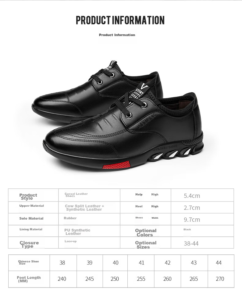 MEXICAN Autumn And Winter New Business Casual Leather Shoes for Men, Formal British Style Driving Lightweight Shoes 155MS702 New Black Size 40 6