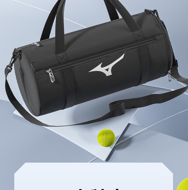 MIZUNO Waterproof Large Capacity Dry and Wet Separation Swimming Bag for Men and Women Sports Fitness Handheld Storage Swim Gear 3004 Black 2