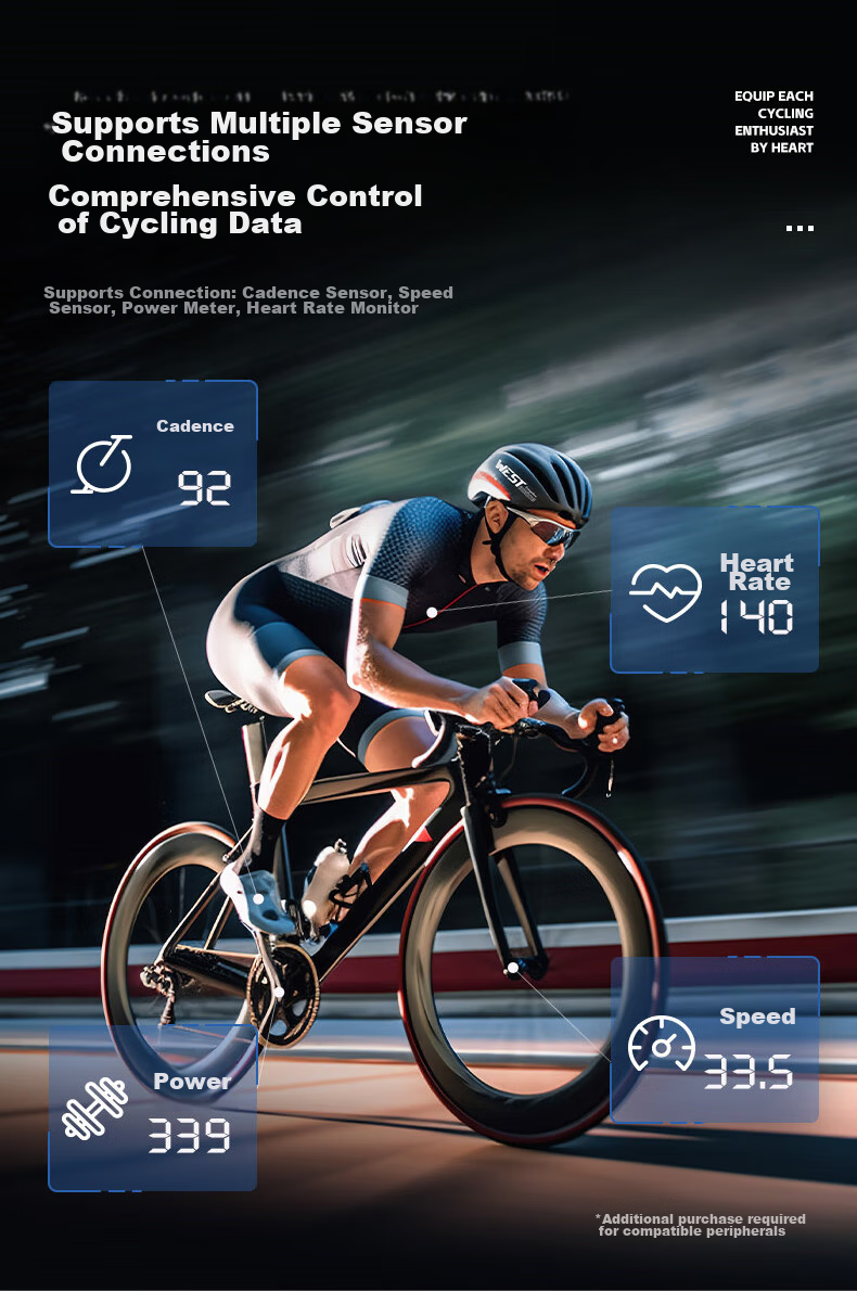 WestBiking Bicycle GPS Speedometer, Wireless Speed Measurement And Positioning, Odometer, Speed Recorder 7