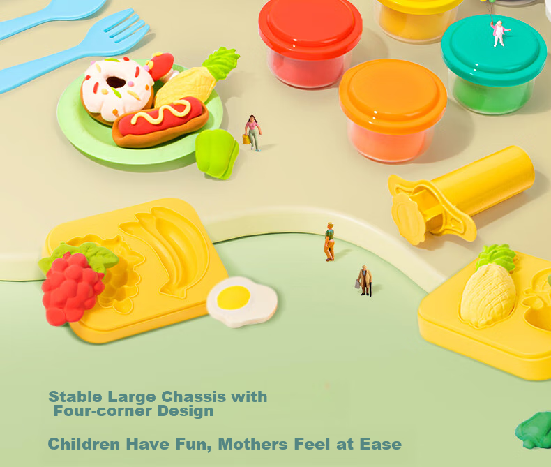 Deli Clay Machine, Burger Maker, Non-Clay Playdough for Children, Boys And Girls, Colorful Clay, Non-Toxic Toy for Kids, Birthday Gift 21