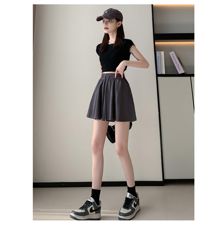 Langsha Women's Summer Ballet Style Loose Dance Sports Wide-Leg Home Pants JK Anti-Exposure Hot Shorts 13
