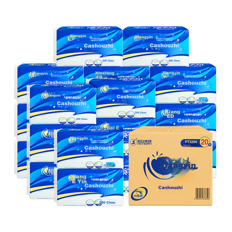 Mind Act Upon Mind Commercial Single-Ply Hand Towels, 200 Sheets*20 Packs, Absorbent Paper Towels, 100% Virgin Wood Pulp, Full Box PT3200