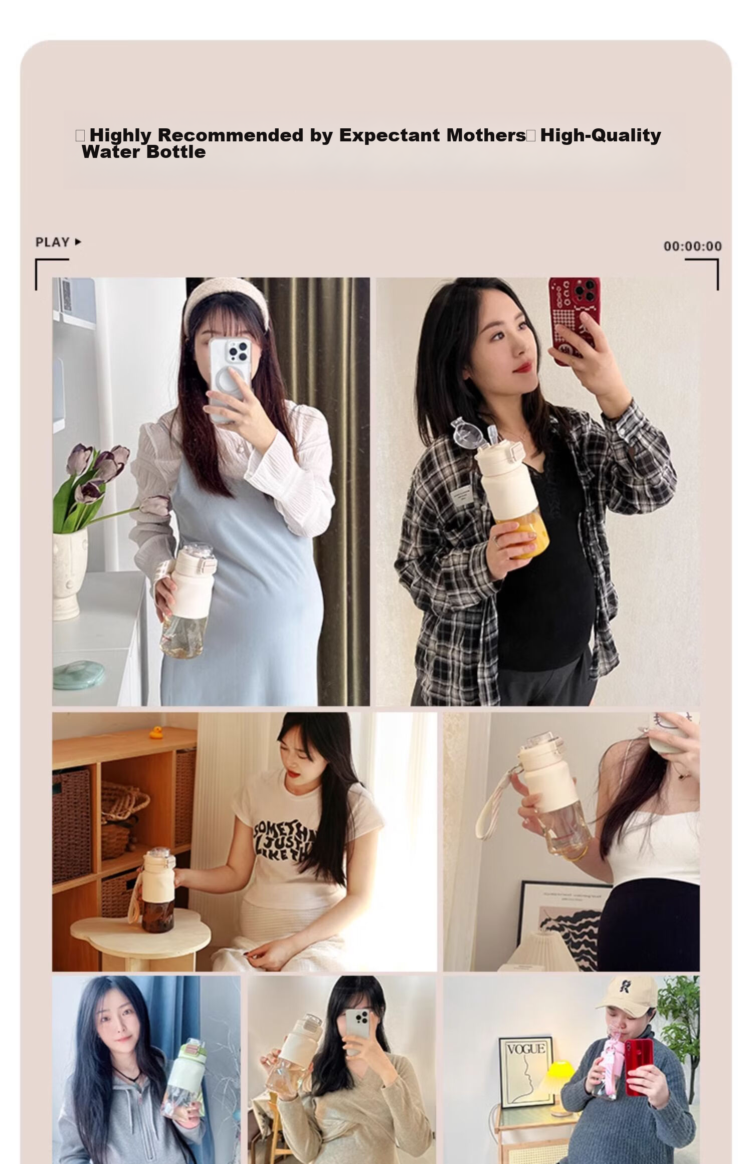 BABLOV Children's Insulated Cup, Pregnancy Straw Cup for New Mothers, German Imported PPSU Material Water Bottle, Heat-Resistant Cup 1