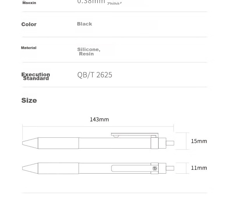 [Back to School Essential] KACO Stationery 0.5mm Black Gel Pen, Retractable Pen, Classic Bullet Tip Signing Pen, Office Writing Pen, 10 Pens/Box, K11 15