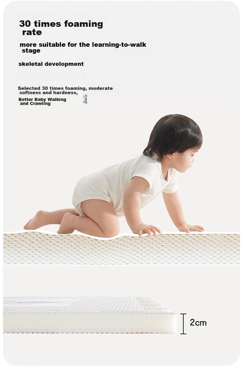 KUB Baby Crawling Mat, Interlocking Thickened XPE, Infant Play Mat, Living Room Children's Floor Mat, 9 Pieces - 165*165*2cm 6