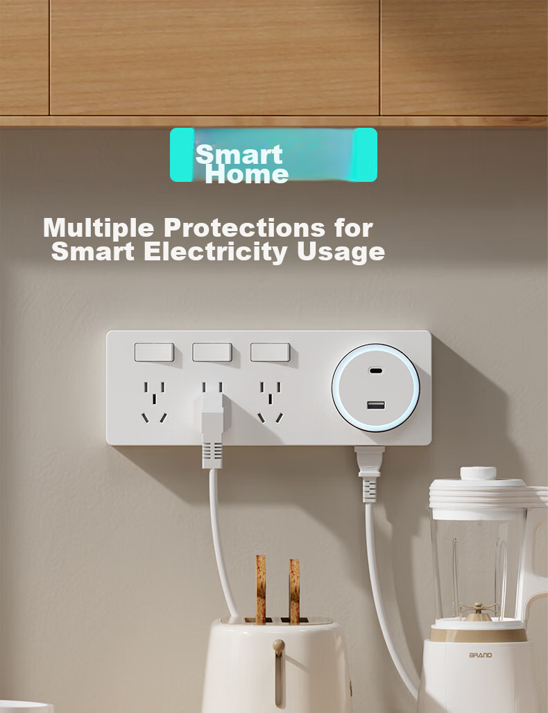 Xiya 86-Type Expandable Socket, 21-Hole Kitchen Extension Multi-Outlet Converter, Track Socket, Wireless Power Strip 1