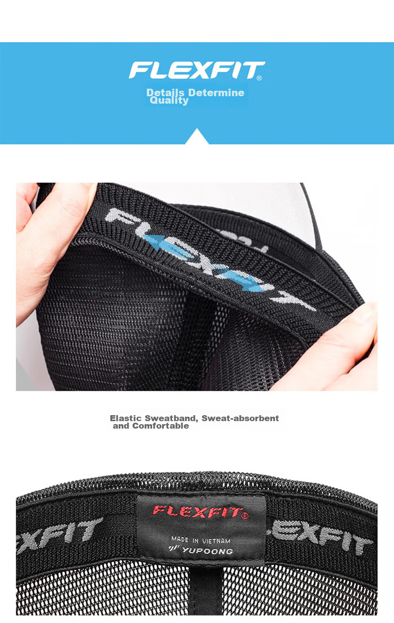 FLEXFIT Mesh Baseball Cap for Men, Summer Sun Protection Visor Cap, Breathable Duck Tongue Cap, Fully Enclosed Elastic Hat 16