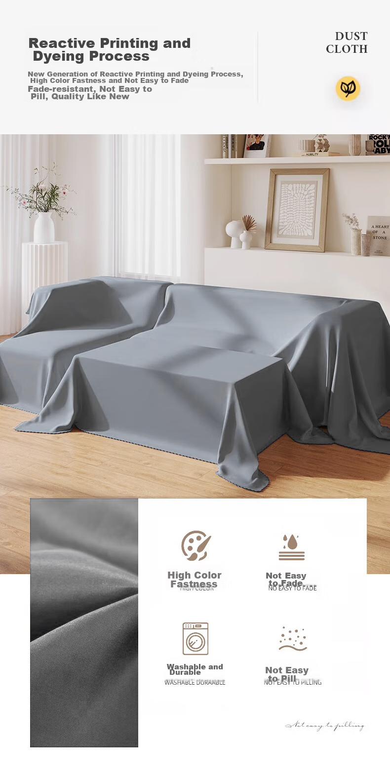 Jinghuisichuang Furniture Dust Cover, Bed Cover, Sofa Dust Protector, Furniture Cover, Dust Shield, 2 Meters * 2.4 Meters 5