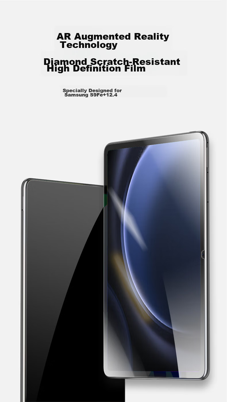 CangHua Tempered Glass Screen Protector for Samsung Tab S9 FE+, 12.4-Inch, 2023 Model, Samsung Galaxy Tablet Protective Film, HD Ultra-Thin Shatterproof Protective Film 2