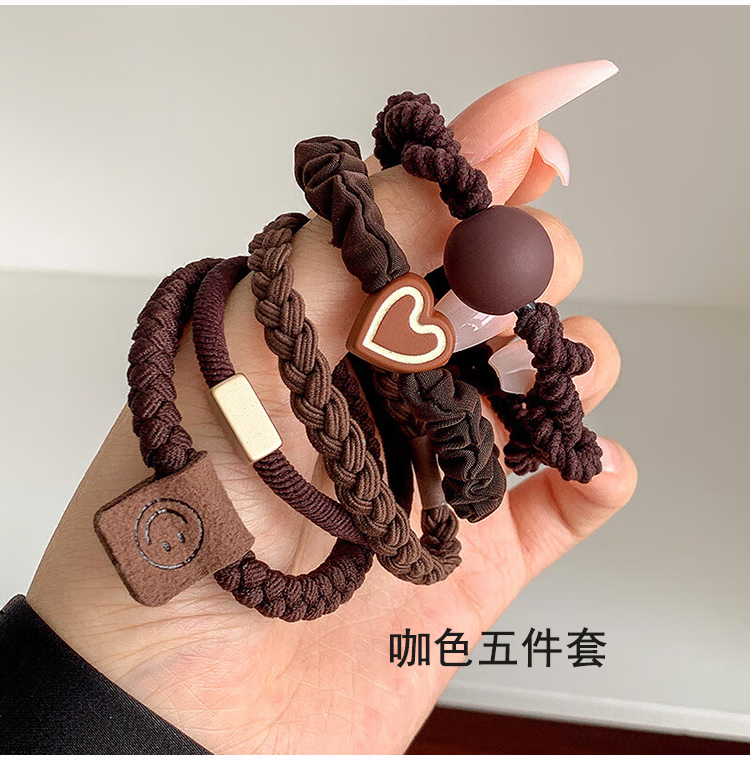 Yefili 12-Pack High Elasticity Seamless Extra Wide Thick Hair Ties Durable Hair Bands for Women High Ponytail Hair Accessories 14