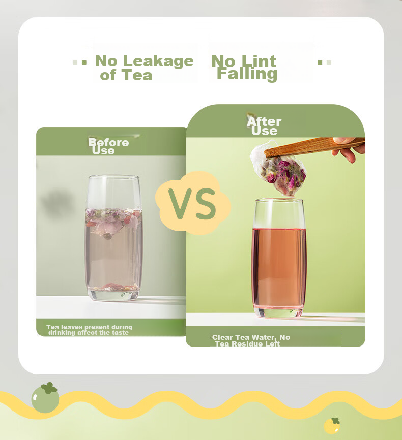 Suncha Disposable Non-Woven Drawstring Tea Bag, Soup Bag, Seasoning Bag, Filter Bag, Chinese Herbal Medicine Decoction Bag, 8*10cm 5