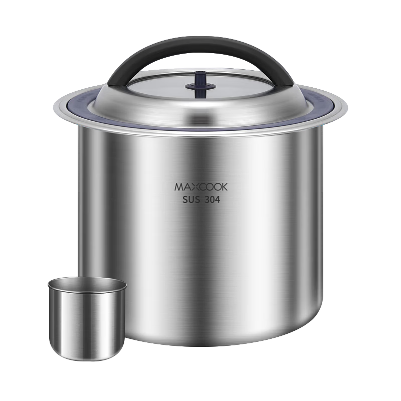 MAXCOOK Rice Storage Container, 304 Stainless Steel Grain Sealed Storage Bucket, Rice Container, 10KG MCX5264