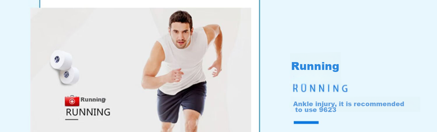 AQ Self-Adhesive Elastic White Tape for Sports Injury Protection, Easy-To Serrated Bandage for Finger Fixation, 9622S 14
