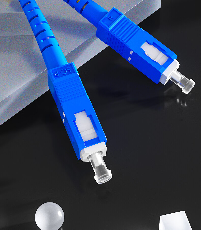 SINGFIYA Telecom Grade Φ3.0 Low Smoke Halogen-Free Fiber Optic Patch Cord Transceiver Pigtail - Single Mode Single Core Patch Cord SC-SC 3M 2