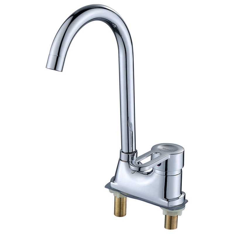 KEGOO Bathroom Double Hole Basin Faucet Hot and Cold Washbasin Elevated Faucet K1018