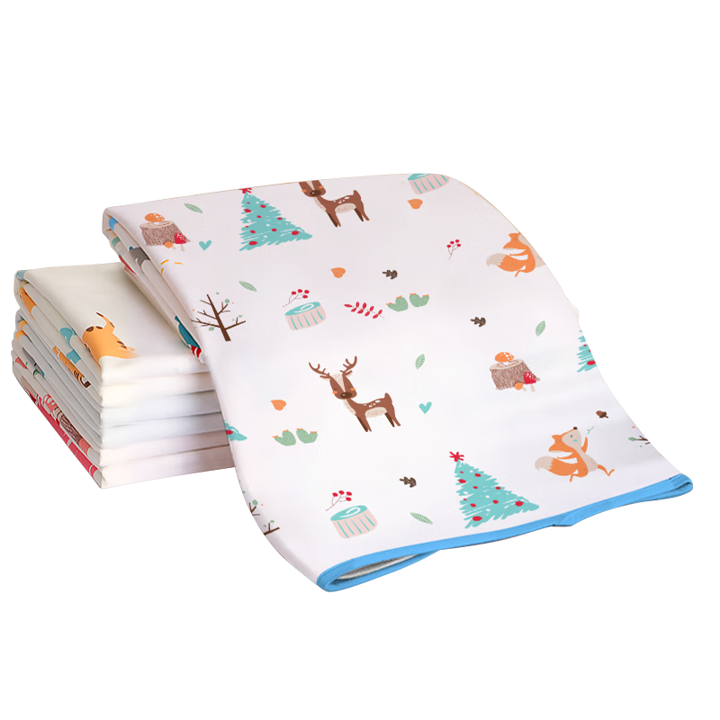 Tongkui Large Washable Waterproof Bed Sheet Extra Large Breathable Baby Children's Anti-urine Mattress Pad 7A Antibacterial Blue Deer 180*200