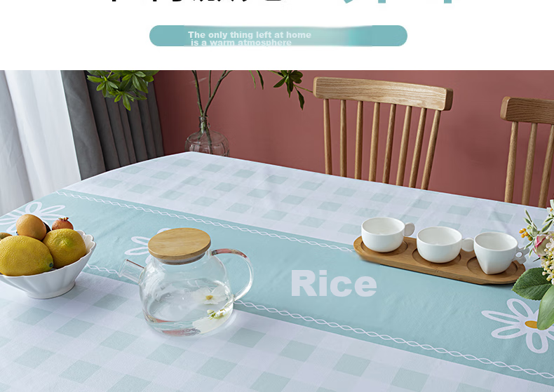 MOON TIME Waterproof And Oil-Proof Tablecloth, Washable Dining Table Cover, Rectangular Table Mat for Restaurant And Coffee Table, Thick Placemat 7