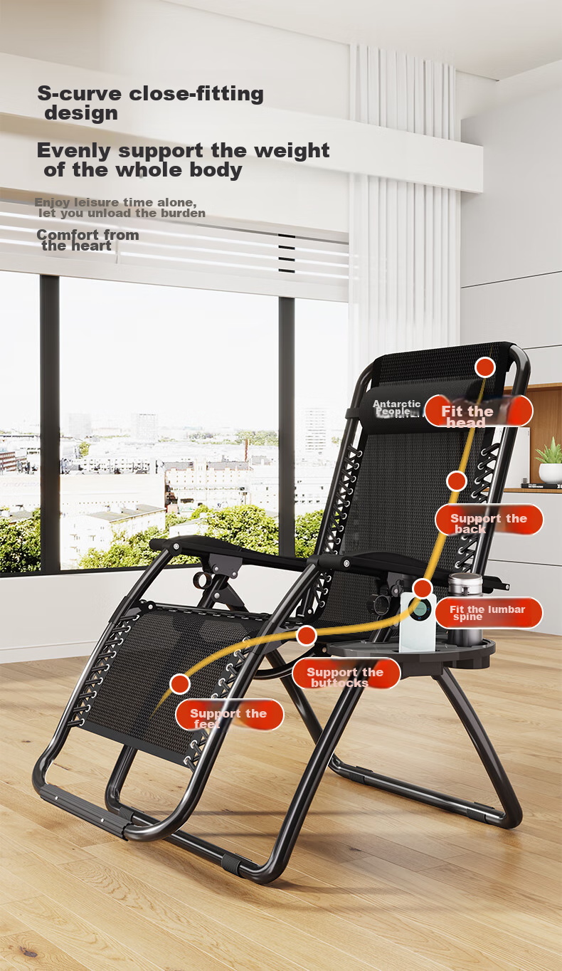 Nanjiren Folding Lounge Chair, Nap Chair, Office Siesta Chair, Backrest Lazy Chair, Leisure Chair, Home Recliner Bed 3
