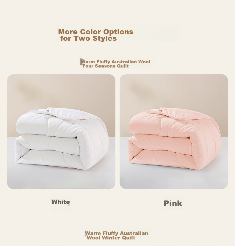 LOVO Luolai Home Textiles, 100% Australian Wool Winter Comforter, 4 Jin (2 Kg), 150*215cm 12