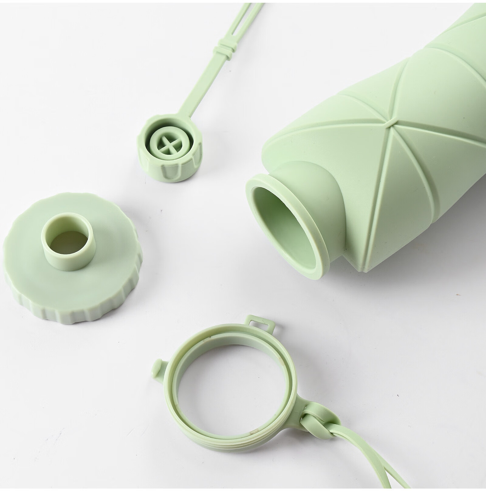 TFO Competition-Grade Outdoor Water Bottle, Hiking And Mountaineering Folding Canteen 9502407 Green 600ml 6