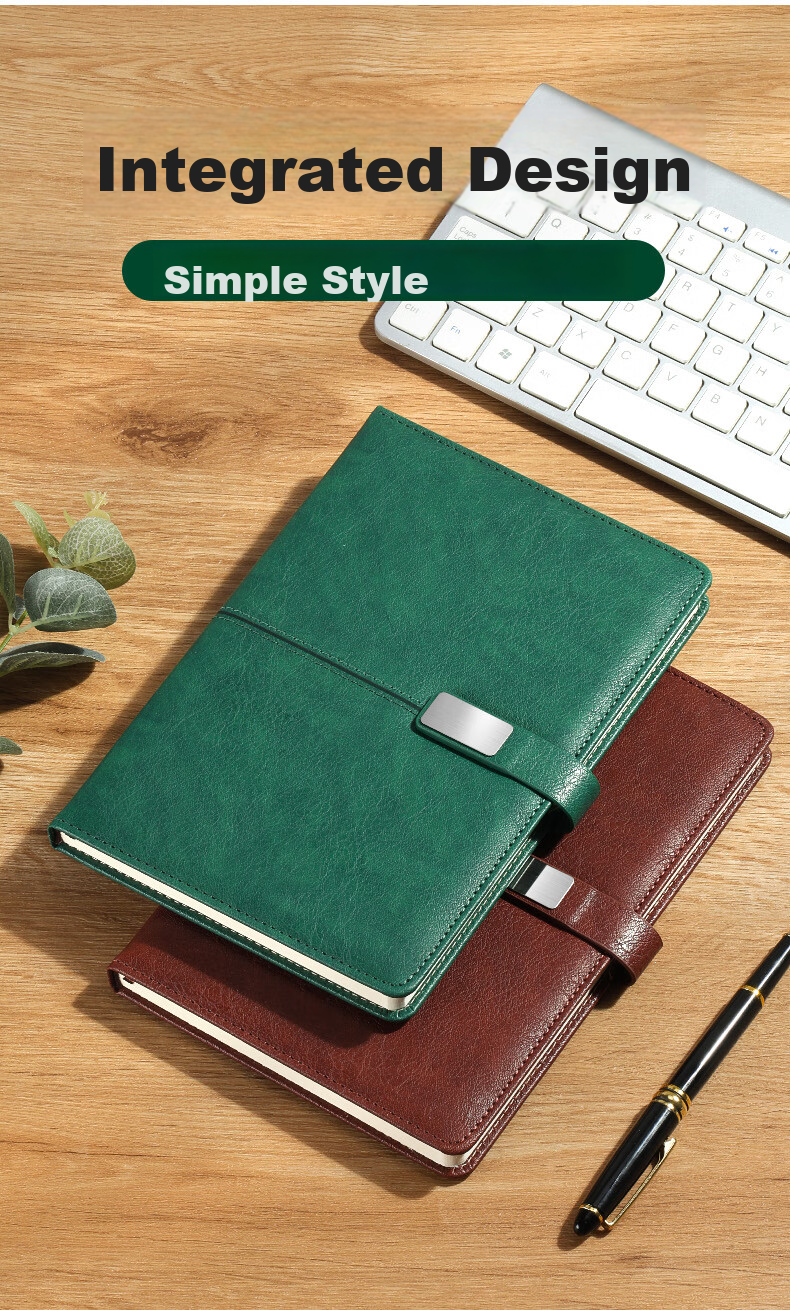 SHEN SHI A5 Business Notebook with Magnetic Clasp, Office And Student Stationery, Diary, Draft Book, Journal, Customizable, 100 Sheets, 25-588 Brown-Red, 1 Book 4