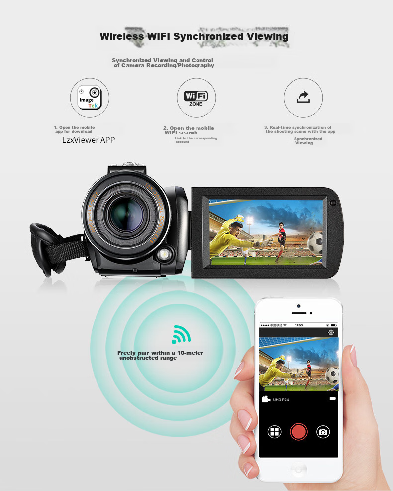 ORDRO AC5Plus 5K Camera, DV Digital Video Recorder, 4K Professional High-Definition All-In Camera, 12x Optical Zoom, Enhanced 5-Axis Image Stabilization, for Home Use, Live Streaming, And Weddings 25