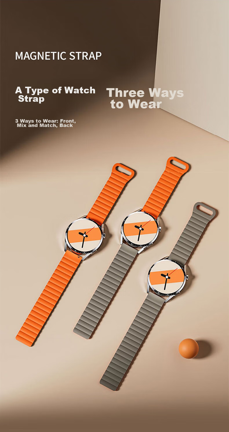 Mashi Compatible with Huawei Watch Bands for Watch5/4/3/GT7/6/5/gt4/3/2/Pro/Honor Magic2/OPPO Watch4Pro/X, Magnetic Silicone Strap for Autumn And Winter Wearing 10