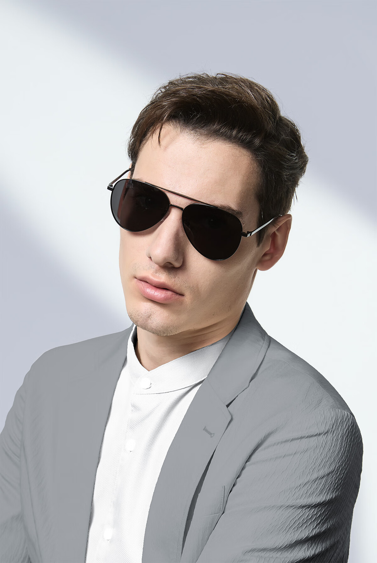 HLA Classic Aviator Sunglasses, Polarized Sunglasses with Frog Eyes, Driving Anti-Glare Glasses for Men And Women, Black 7