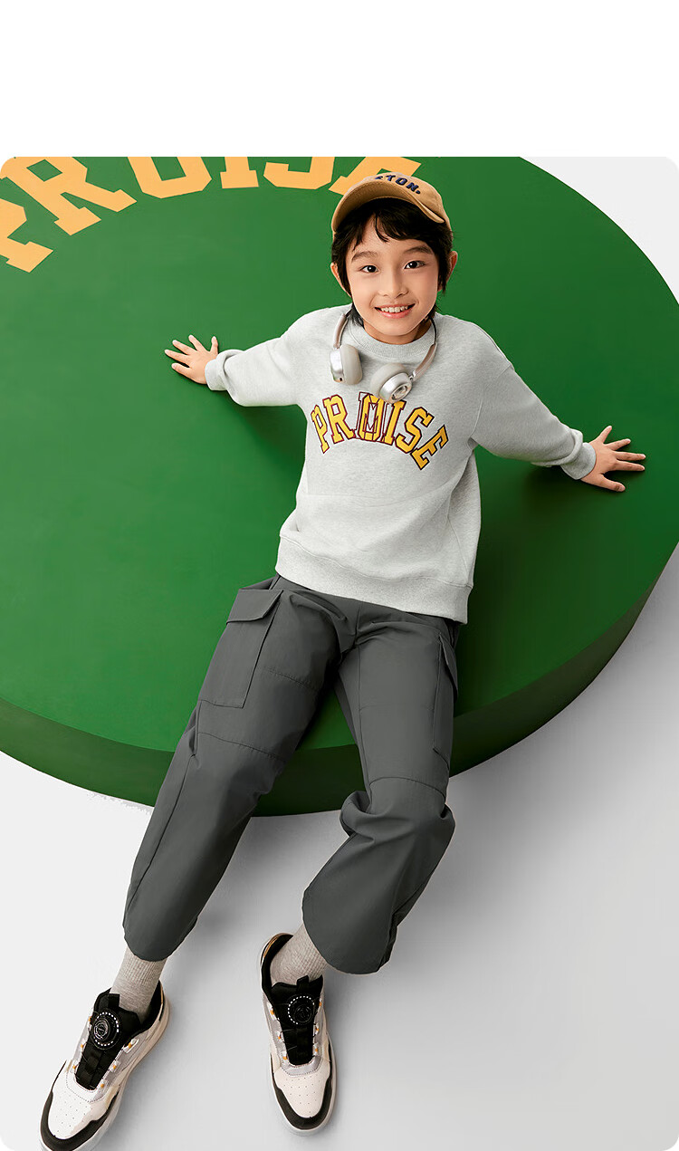 BALABALA Children's Clothing, Kids' Sweatshirt for Girls And Boys, Spring And Autumn 2025 Collection, Loose-Fitting Top for Older Children, Versatile Outerwear, 209125121201 15